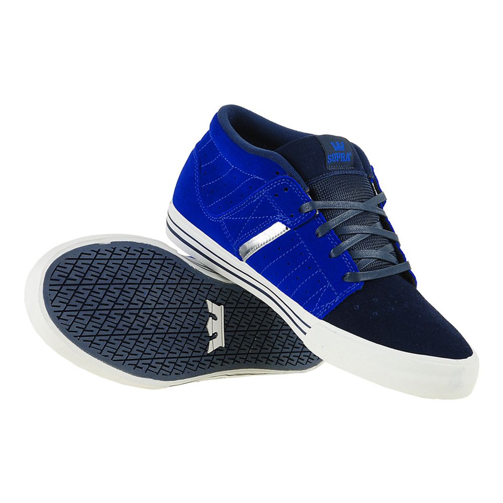 Chaussures de Skate Supra EE Diablo 1.5 Noir Bleu Black Suede Homme | JRZ-20925920